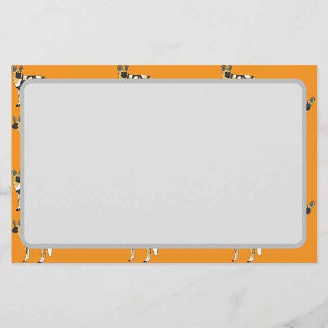 African Wild Dogs Briefpapier (Vorderseite)