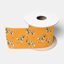 African Wild Dogs Satinband