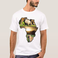 African Wildlife Continent Hyena, Rhino, Giraffe