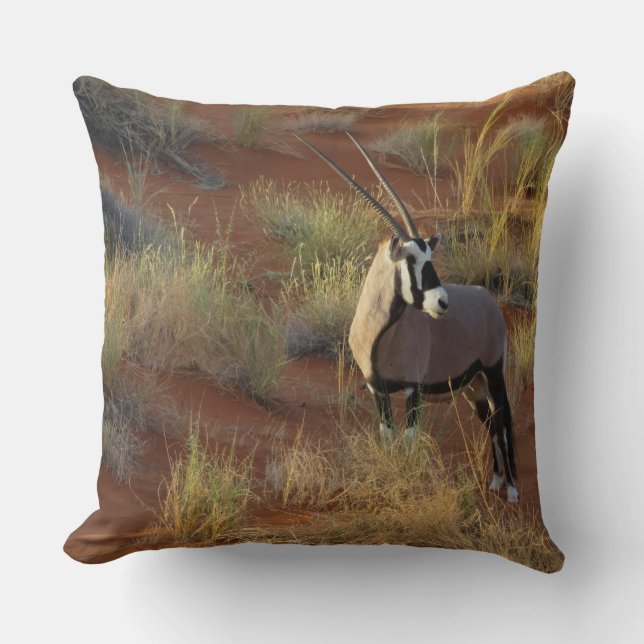 African Wildlife Oryx Antelope Sand Dune Savannah Kissen (Vorderseite)