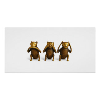 African Wisdom Trio - Inspiring Cultural Art Poster