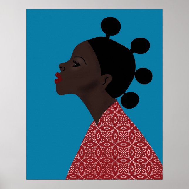 African Woman Bantu Hairstyle Poster (Vorne)