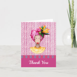 African Woman Thank You Card Dankeskarte