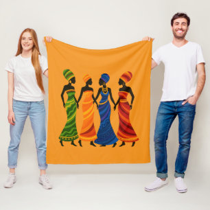 African Women Fleece Blanket