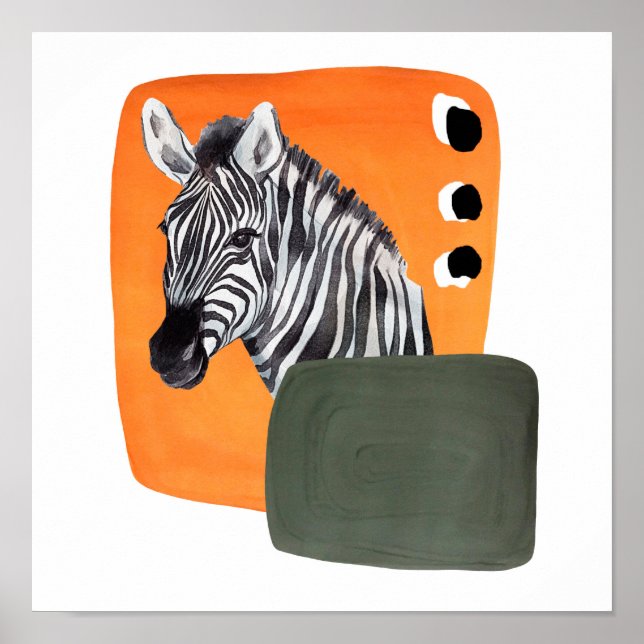 African Zebra Animal Poster (Vorne)