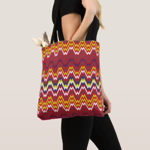 African Zigzag Zickzack Weave Striave Muster Tasche