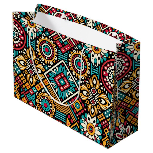 Africana Vibrance Essence Große Geschenktüte (Rückseite Schrägansicht)