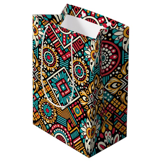 Africana Vibrance Essence Mittlere Geschenktüte (Rückseite Schrägansicht)