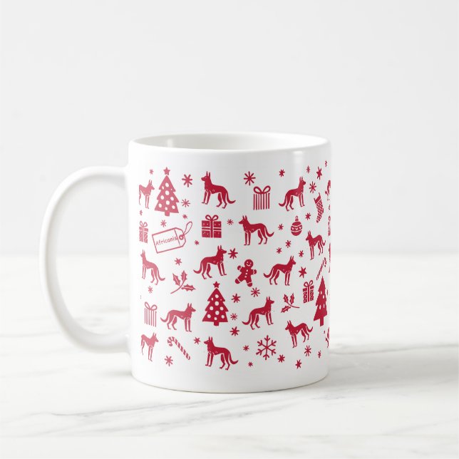 Africanis Weihnachtsdesign Kaffeetasse (Links)