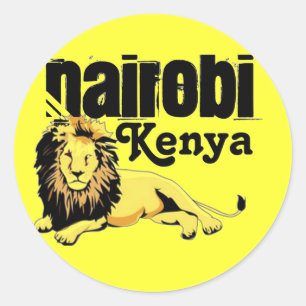 Africankoko Custom Nairobi, Kenia Runder Aufkleber