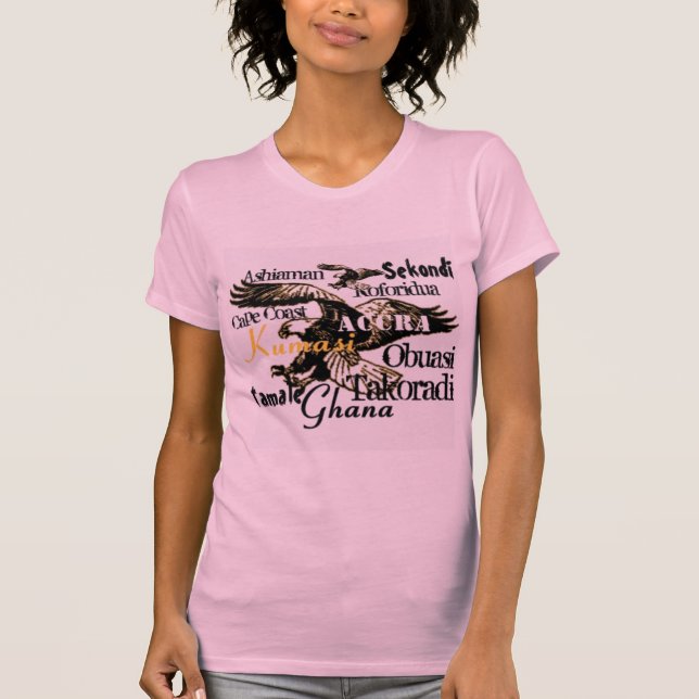 Africankoko kundenspezifisches Ghana T-shrit T-Shirt (Vorderseite)