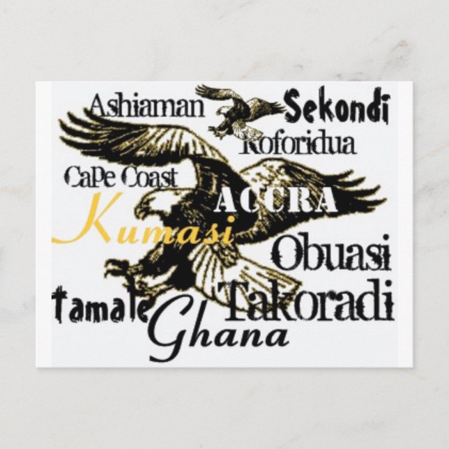 Africankoko-Postkarte für Ghana Postkarte (Vorderseite)