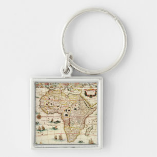 AfricaPanoramic MapAfrica 2 Schlüsselanhänger