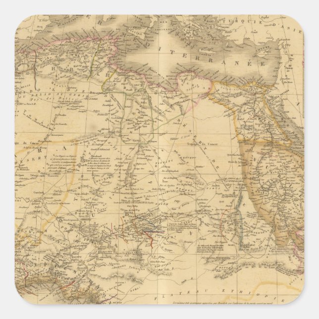 Afrika 14 quadratischer aufkleber (Vorderseite)