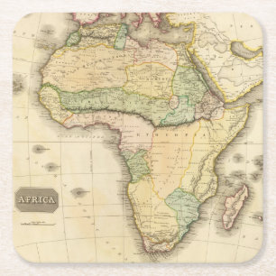 Afrika 23 rechteckiger pappuntersetzer