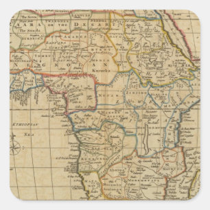 Afrika 29 quadratischer aufkleber