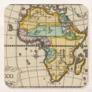 Afrika 2 rechteckiger pappuntersetzer