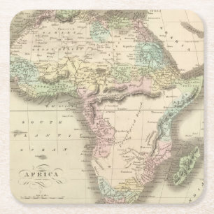 Afrika 32 rechteckiger pappuntersetzer