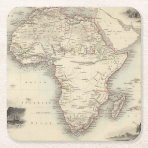 Afrika 33 rechteckiger pappuntersetzer