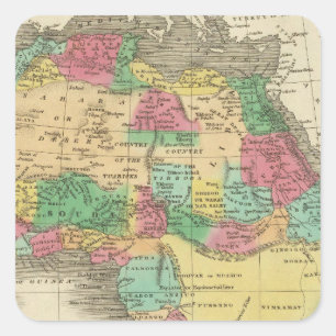 Afrika 38 quadratischer aufkleber