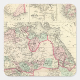 Afrika 47 quadratischer aufkleber