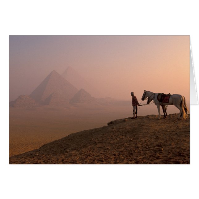 Afrika, Ägypten, Kairo, Gizeh, Gizeh, Pyramiden vo (Vorderseite (Horizontal))