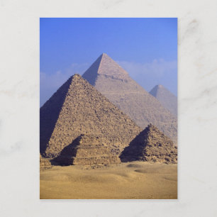 Afrika, Ägypten, Kairo, Gizeh. Große Pyramiden Postkarte