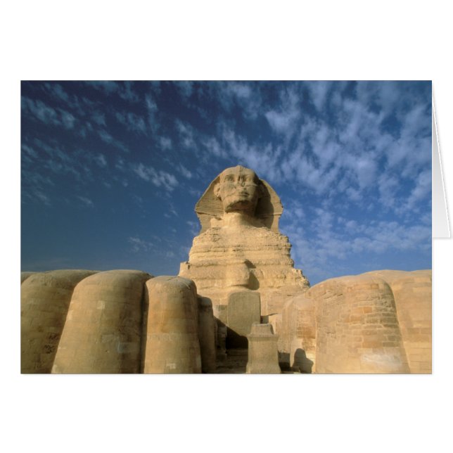 Afrika, Ägypten, Kairo, Gizeh-Plateau. Sphinx (Vorderseite (Horizontal))