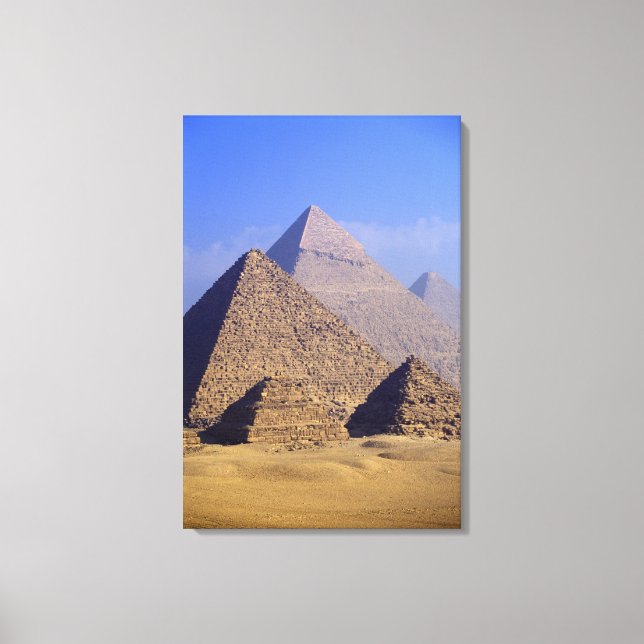 Afrika, Ägypten, Kairo, Gizeh. Pyramiden Leinwanddruck (Vorderseite)