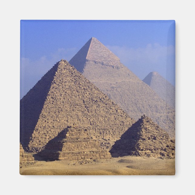 Afrika, Ägypten, Kairo, Gizeh. Pyramiden Magnet (Vorne)