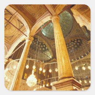 AFRIKA, Ägypten, Kairo, Muhammad Ali Moschee Quadratischer Aufkleber