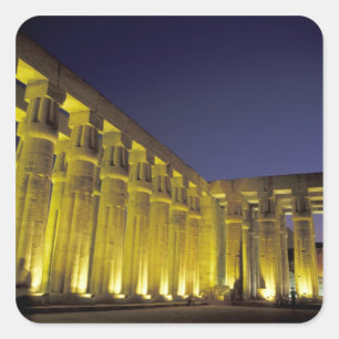 Afrika, Ägypten, Luxor. Sonnenhof von Amenhotep Quadratischer Aufkleber