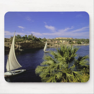 Afrika, Ägypten, Oberägypten, Assuan. Feluccas 2 Mousepad