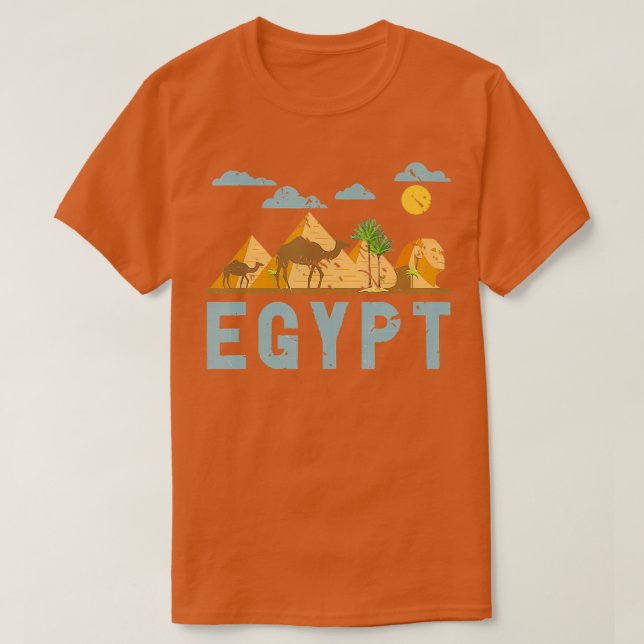 Afrika Ägyptische Hieroglyphen Kairo Ägypten T-Shirt (Design vorne)