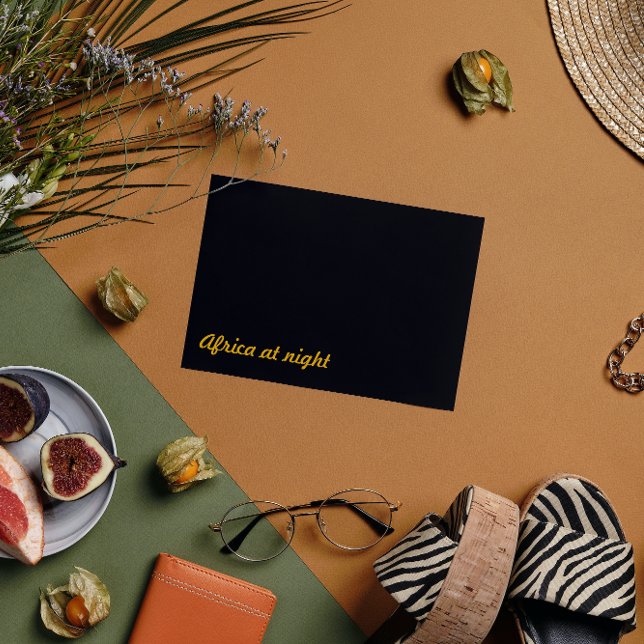 Afrika am Abend witziger Scherzwitz Postkarte (Von Creator hochgeladen)