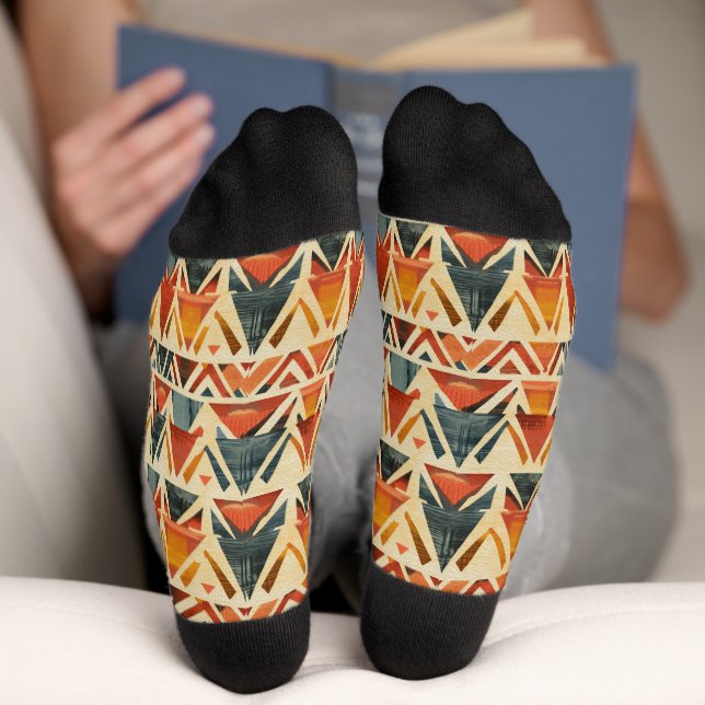 Afrika Amhara Äthiopien - Ethnisches Muster 1 Socken (Unterseite)