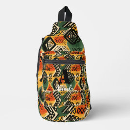 Afrika Amhara Äthiopien Geometrisches ethnisches M Crossbody Bag