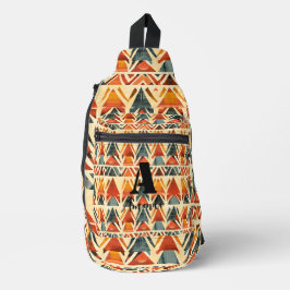 Afrika Amhara Äthiopien Geometrisches ethnisches M Crossbody Bag