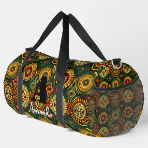 Afrika Amhara Äthiopien Geometrisches ethnisches M Duffle Bag
