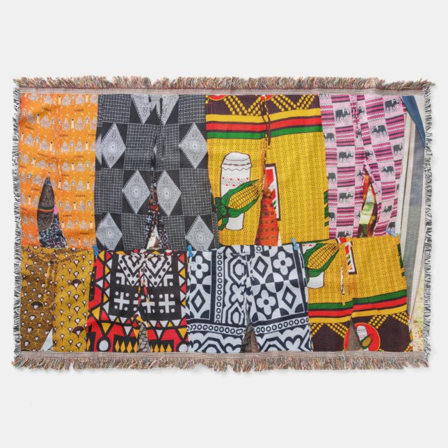 Afrika, Angola, Benguela. Farbige Blüten Decke (Vorderseite)
