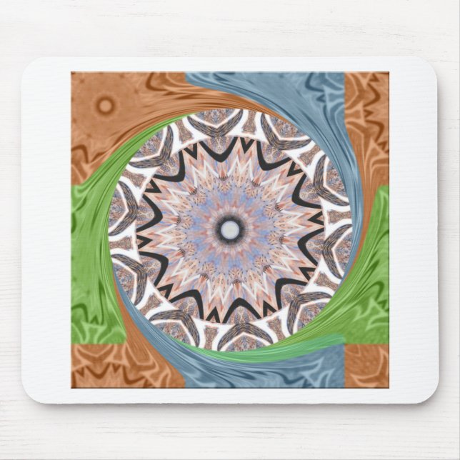 Afrika Asien traditionelles kantiges Muster Mousepad (Vorne)