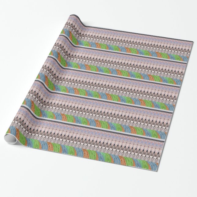 Afrika Asien traditionelles Muster Geschenkpapier (Ungerollt)