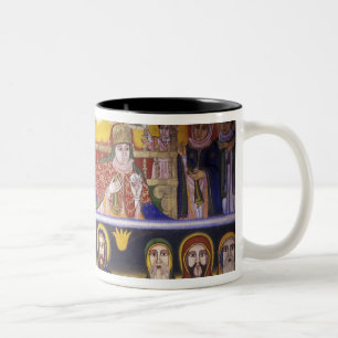 Afrika, Äthiopien. Artwork mit Aposteln und Zweifarbige Tasse