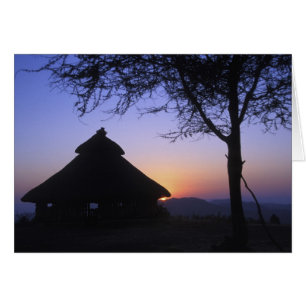 Afrika, Äthiopien, die Region Omo, Sunset over