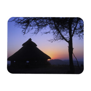 Afrika, Äthiopien, Omo-Fluss-Region, Sonnenunterga Magnet