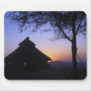 Afrika, Äthiopien, Omo-Fluss-Region, Sonnenunterga Mousepad