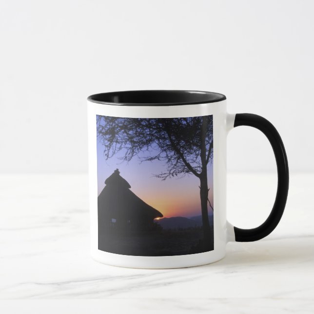 Afrika, Äthiopien, Omo-Flussgebiet, Sunset over Tasse (Rechts)