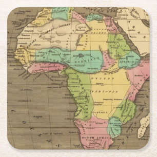 Afrika, atlantisch rechteckiger pappuntersetzer