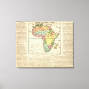 Afrika-Atlas-Karte 2 Leinwanddruck