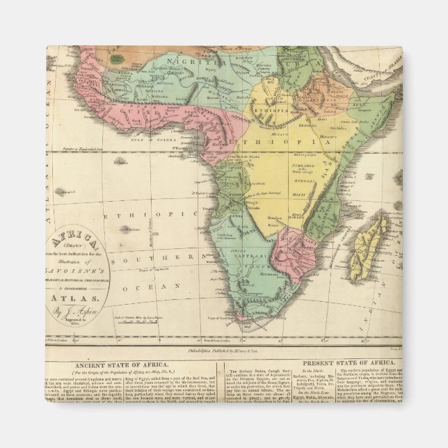 Afrika-Atlas-Karte 2 Magnet (Vorne)